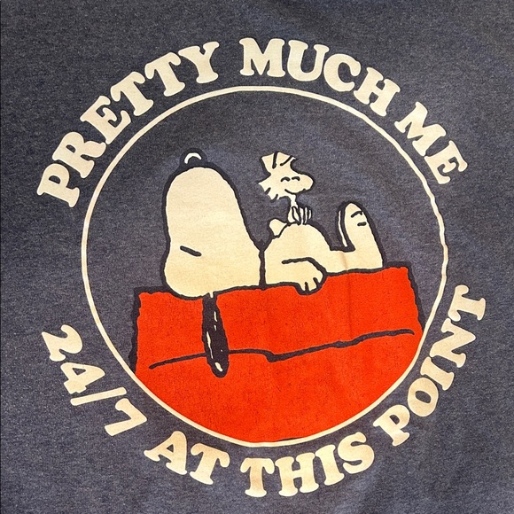 Peanuts Snoopy Blue T-Shirt with Red Doghouse - Picture 3 of 6